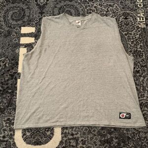 VINTAGE Nike Shirt Adult 2XL XXL Gray Basketball Sleeveless Tank Gym Mens 90s